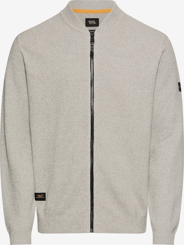 CAMEL ACTIVE Strickjacke mit Bomberkragen in Grau: Vorderseite