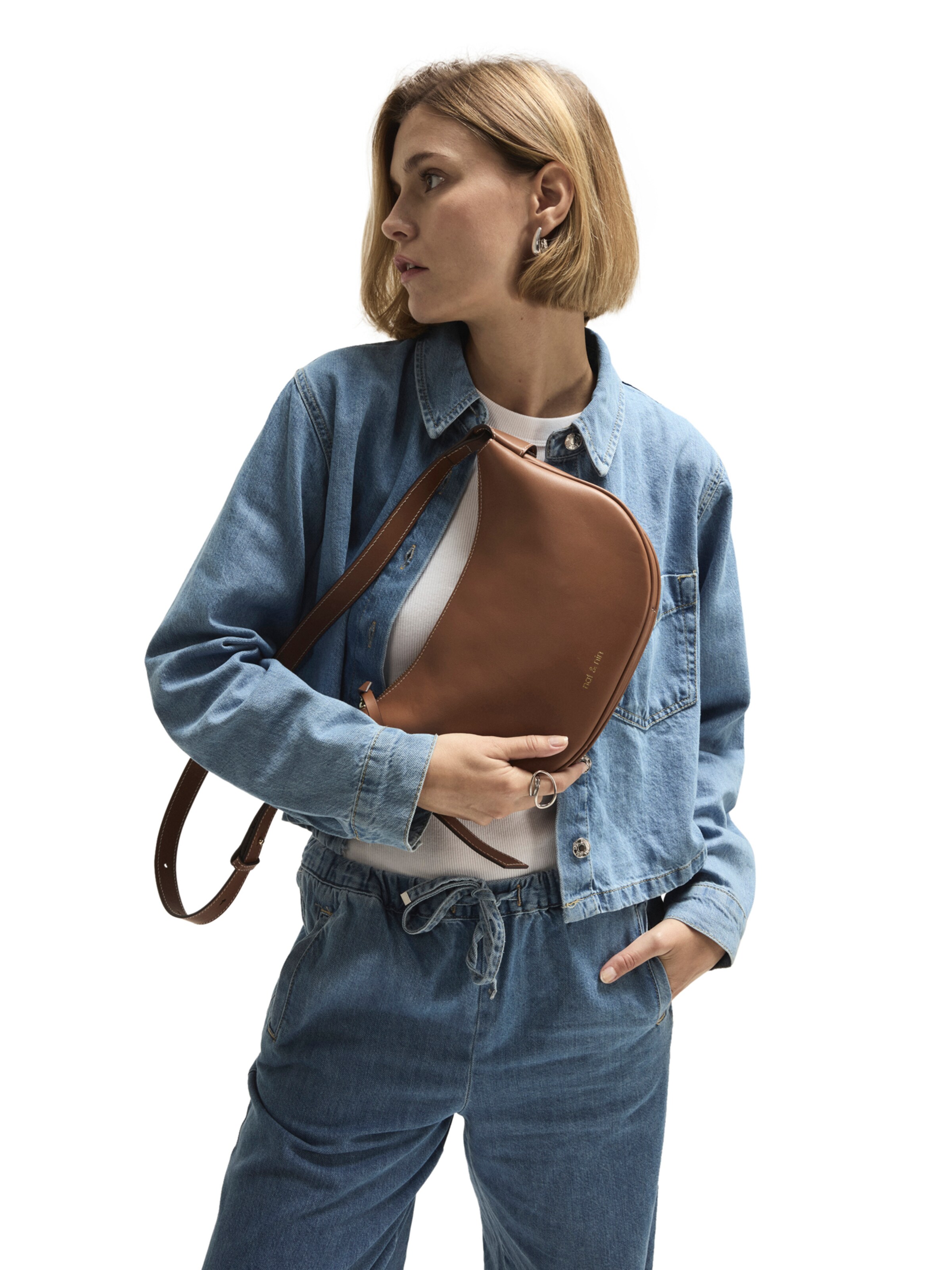 Nat&Nin Crossbody bag ' LUNE ' in Brown