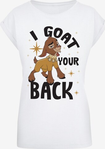 ABSOLUTE CULT T-Shirt 'Wish - I Goat Your Back' in Weiß: predná strana