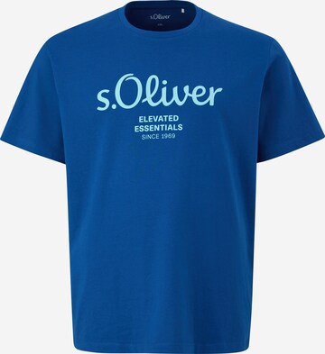 s.Oliver Men Big Sizes T-Shirt in Blau: predná strana