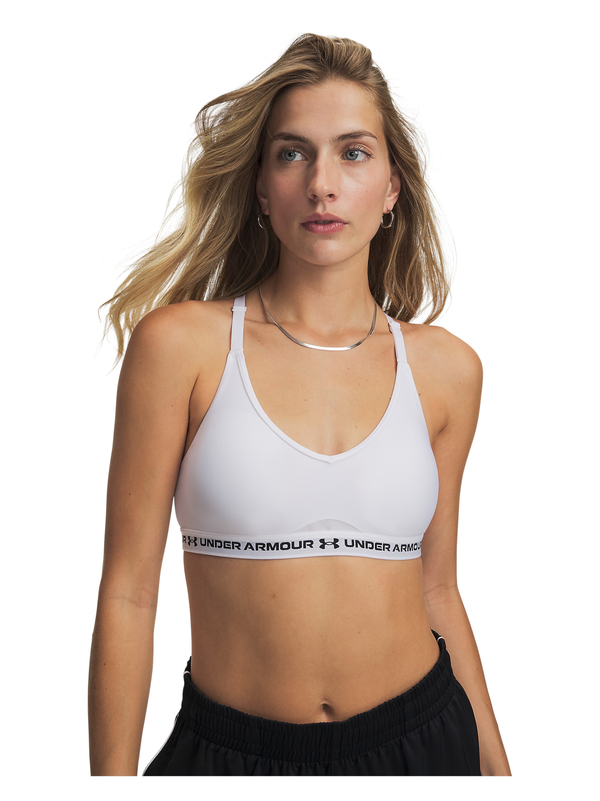 UNDER ARMOUR Bustier Sport bh in Wit: voorkant