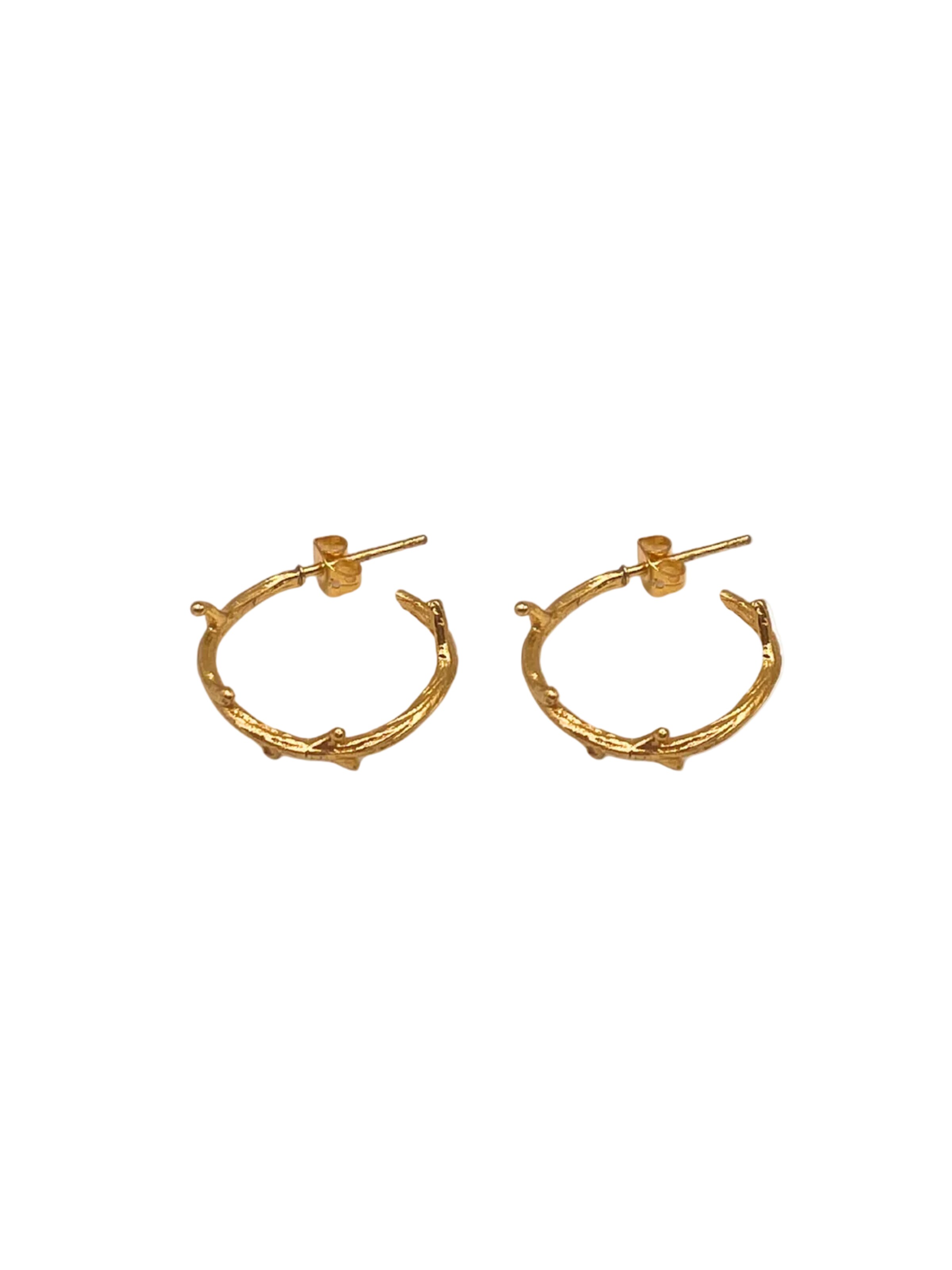 Les Reines Earrings 'The Branchlet (Petite)' in Gold: front