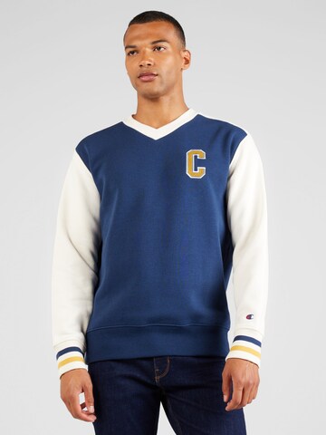 Champion Authentic Athletic Apparel Суичър в синьо: отпред