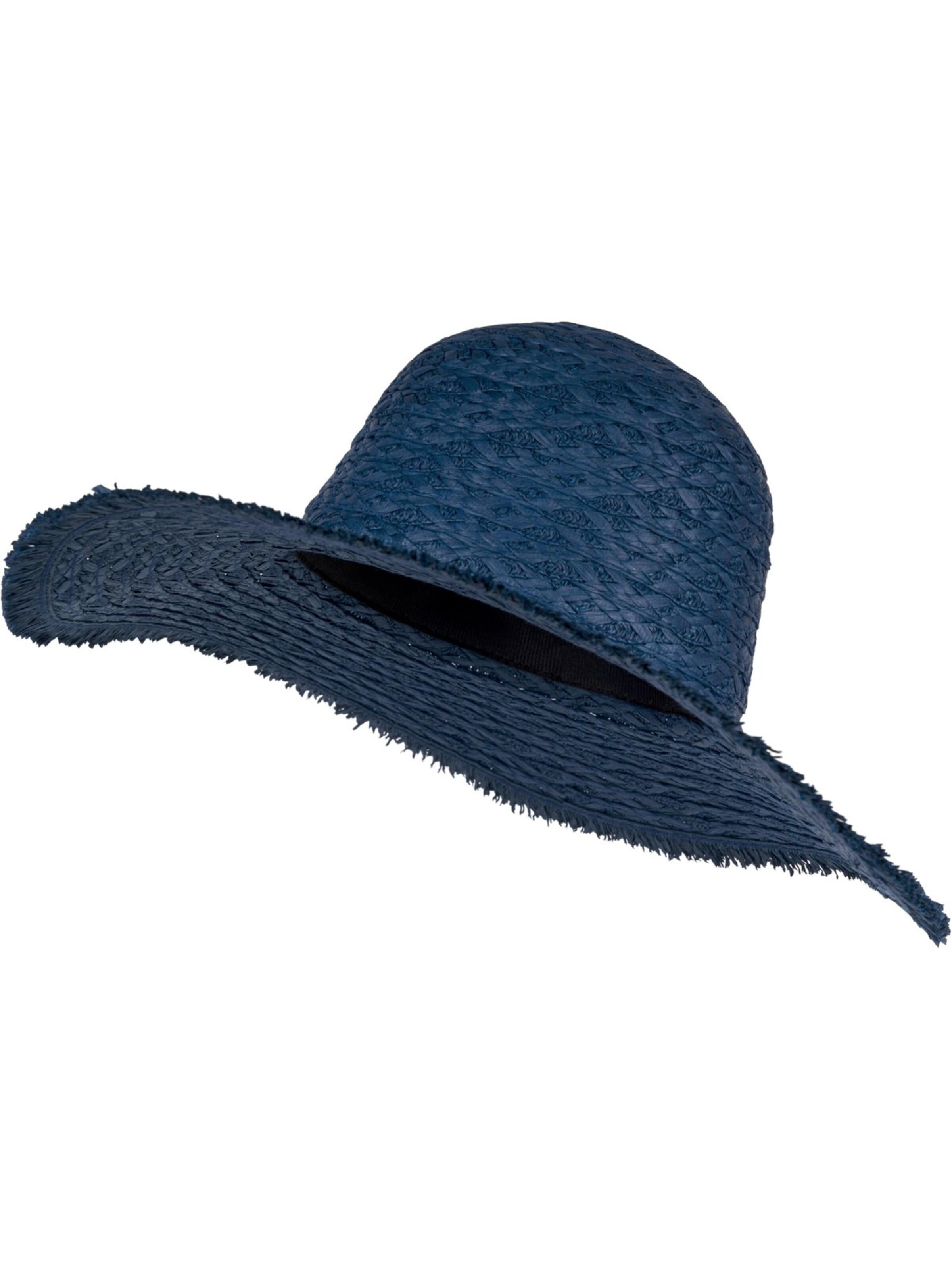 styleBREAKER Hat 'Papierstroh Sonnenhut Geflochten' in Blue: front