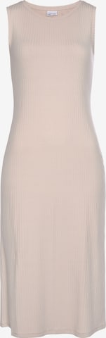 LASCANA Jurk in Beige: voorkant