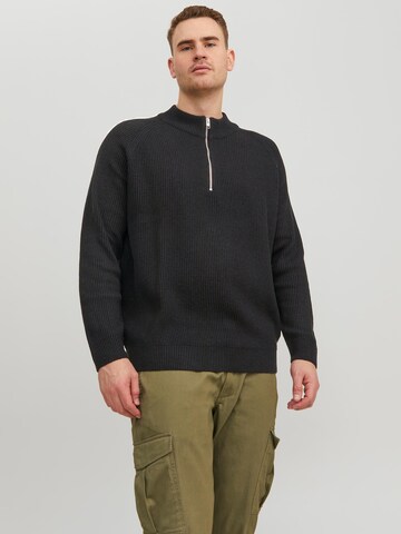 Jack & Jones Plus Pullover in Schwarz: predná strana