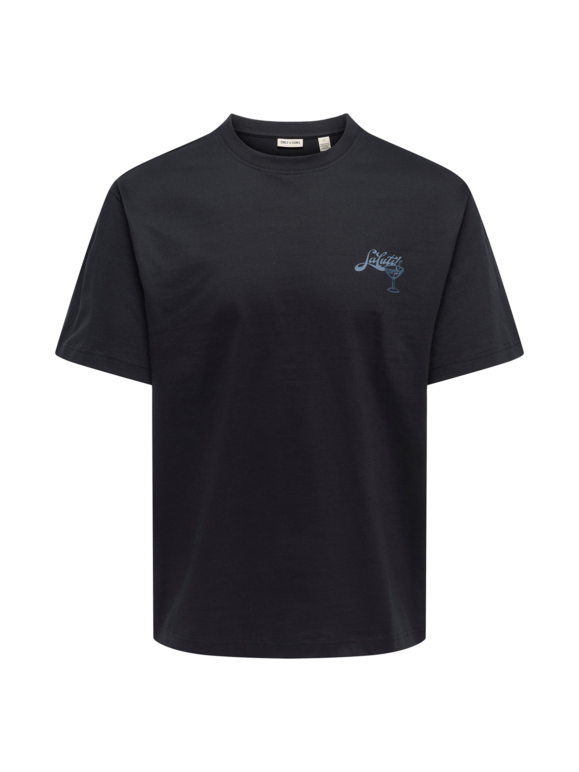 Only & Sons Bluser & t-shirts 'ONSFRED BELLISSIMA' i XS i dueblå / sort, Produktvisning