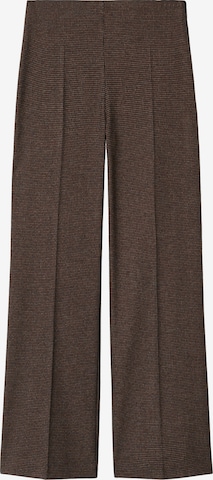 MANGO Wide leg Pantalon 'Paula' in Bruin: voorkant