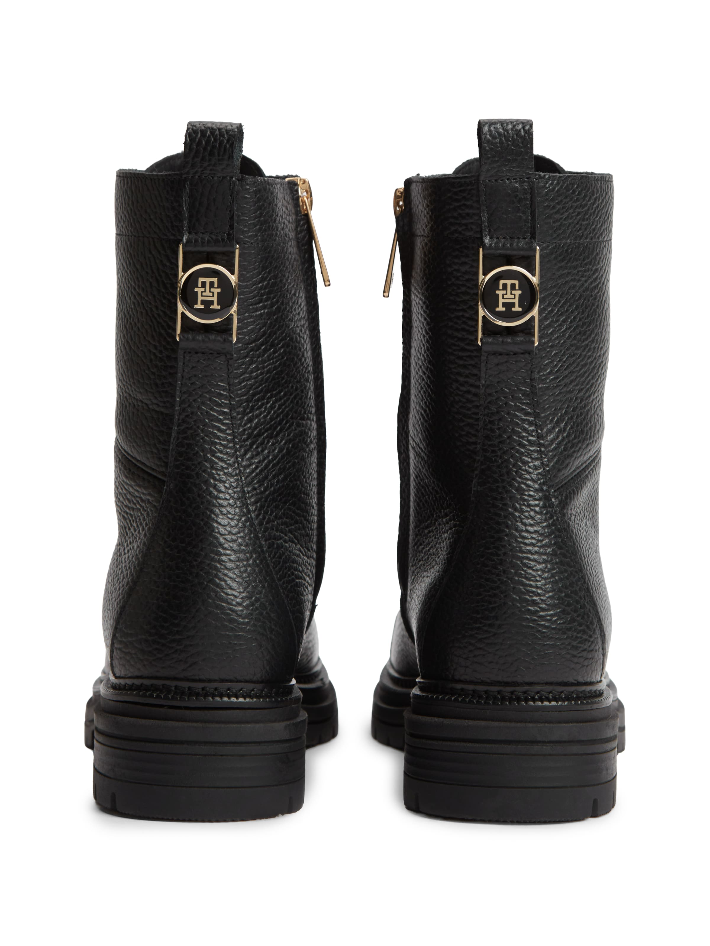TOMMY HILFIGER Schnürstiefelette in Schwarz