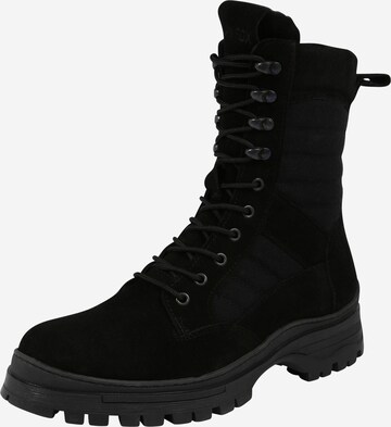 DAN FOX APPAREL Lace-Up Boots 'Tristan' in Black: front