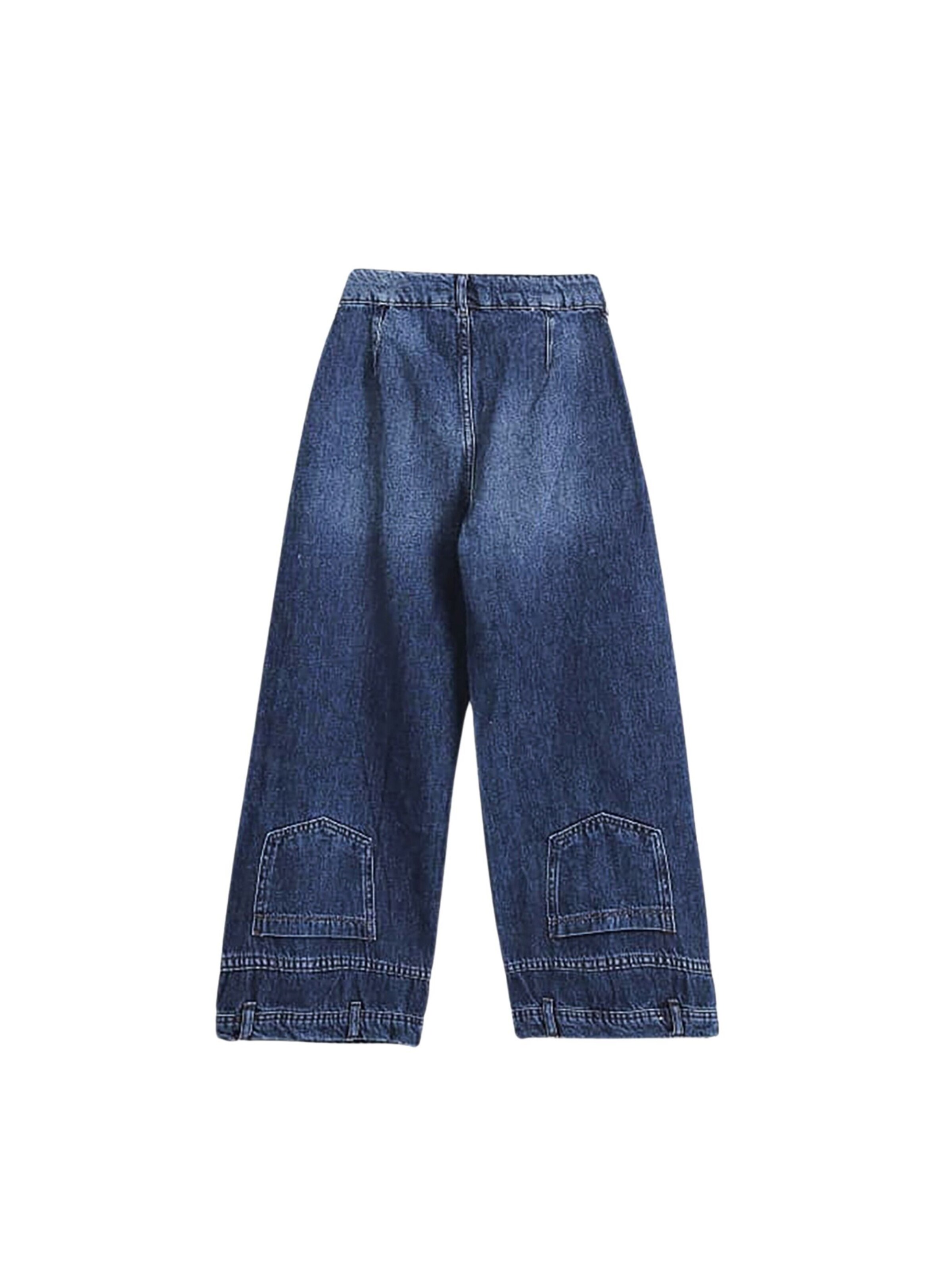 Solang Regular Hose Patch-Cargo-Jeans Streetwear Look in Blau