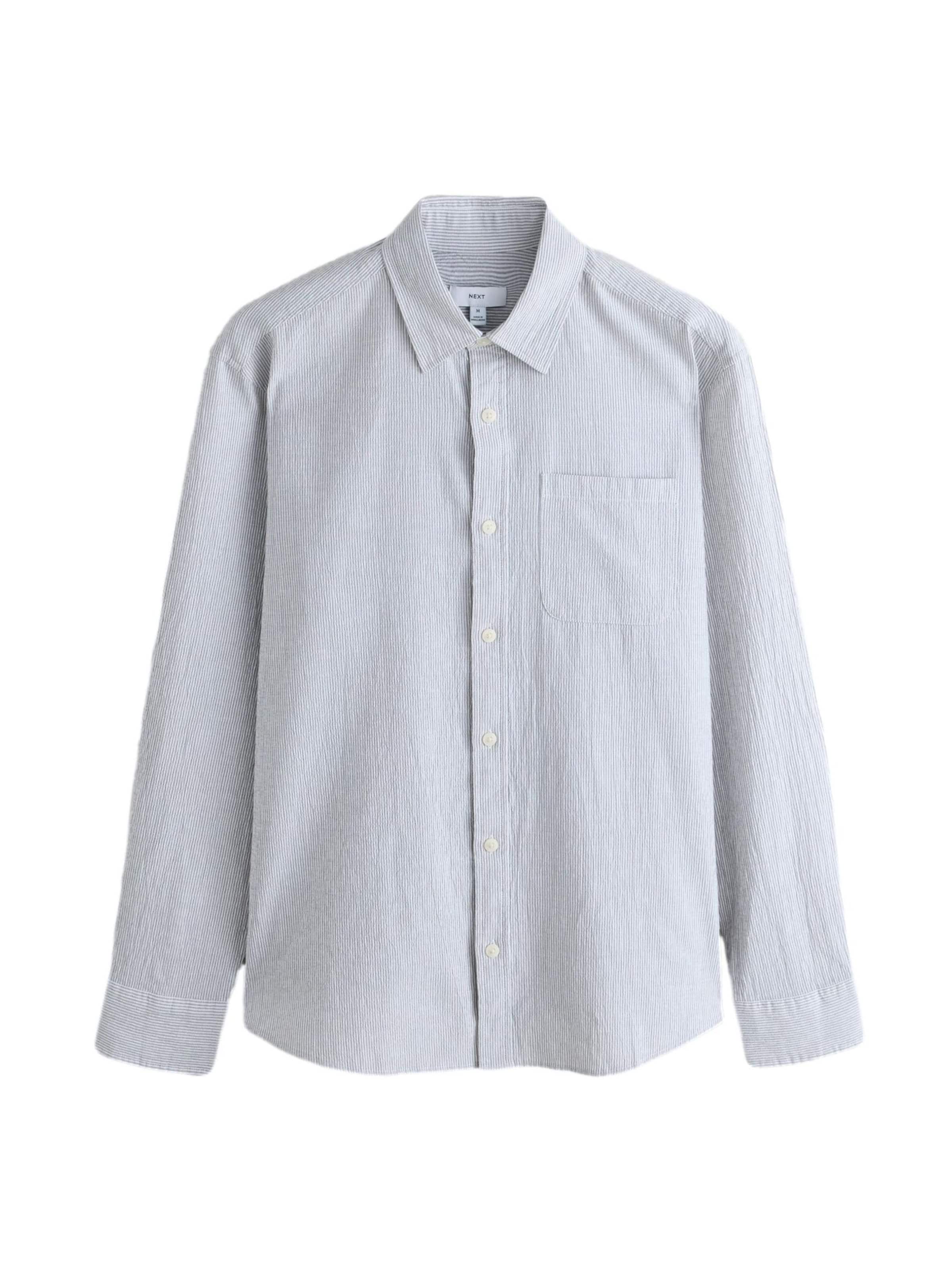 Next Regular fit Overhemd in Grijs: voorkant