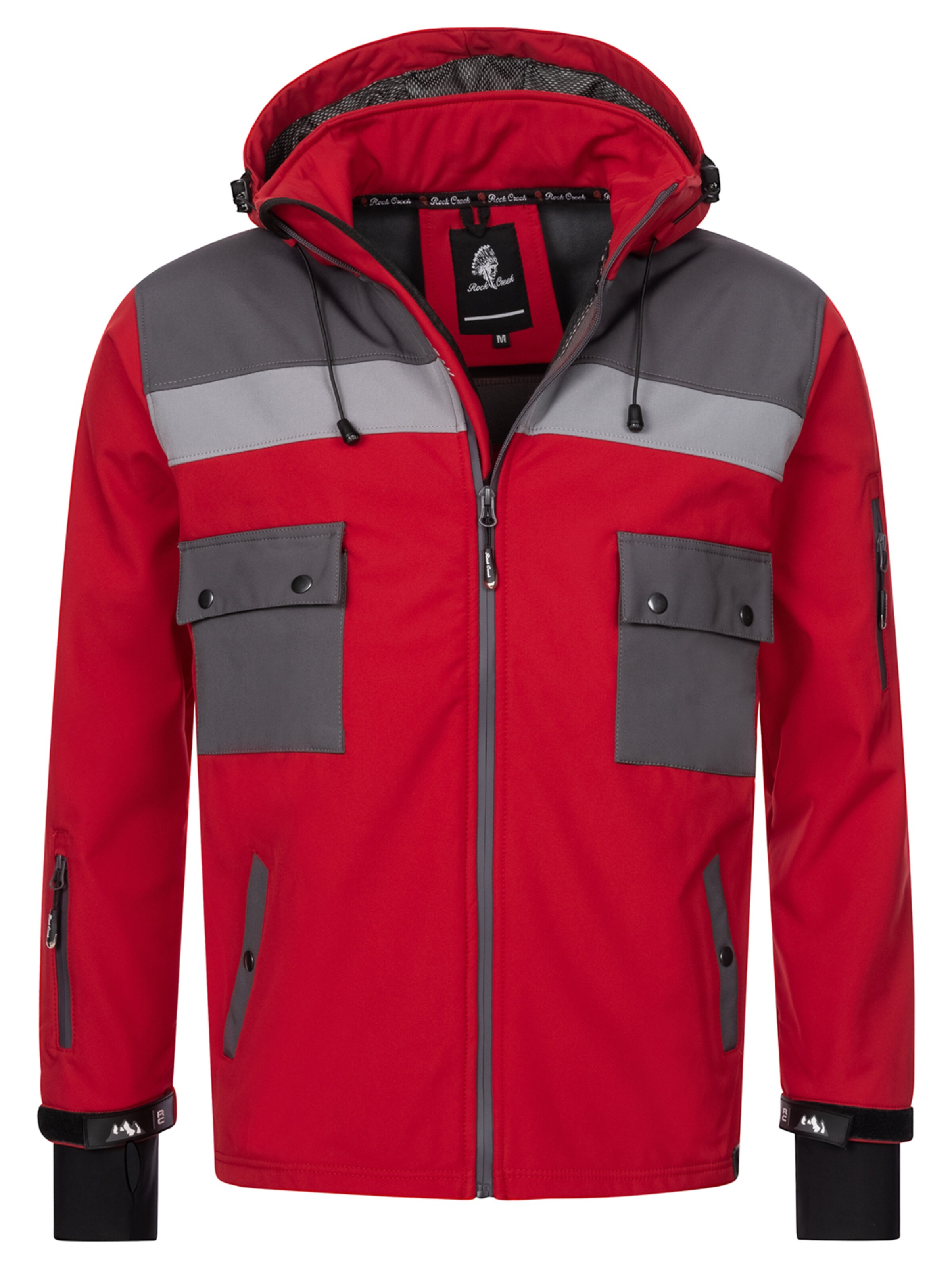 Rock Creek Outdoorjacke in Rot: Vorderseite