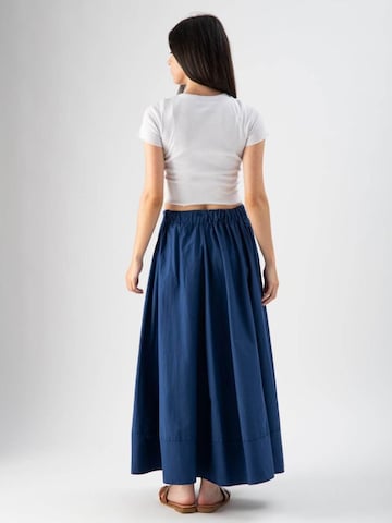MND Rock 'Long poplin skirt' in Blau