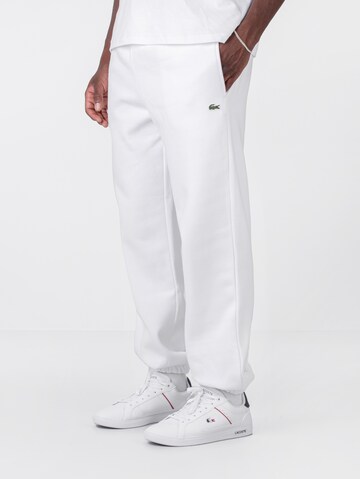 LACOSTE Tapered Workout Pants in White