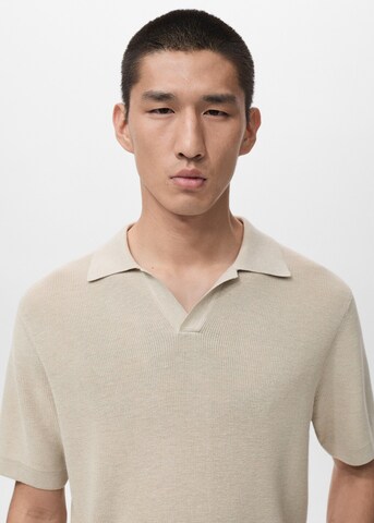 MANGO MAN Shirt 'Lino-H' in Beige