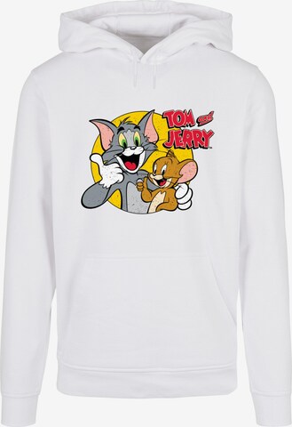 ABSOLUTE CULT Sweatshirt 'Tom And Jerry - Thumbs Up' in White: front