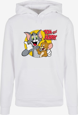 Sweat-shirt 'Tom And Jerry - Thumbs Up' ABSOLUTE CULT en blanc : devant