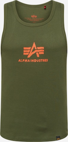 T-Shirt ALPHA INDUSTRIES en vert : devant