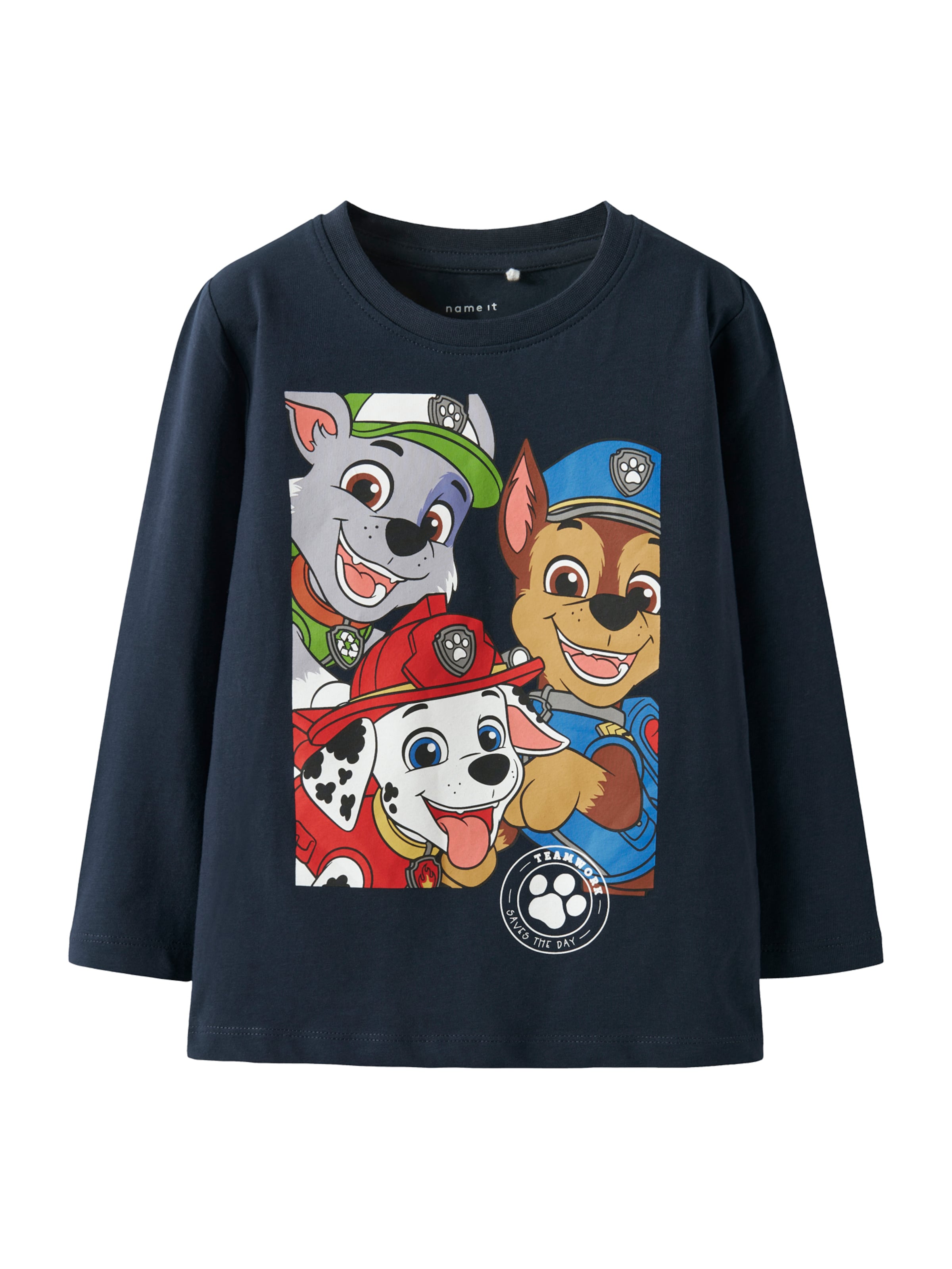 NAME IT Shirts 'NMMNITIN PAW' i blå: forside