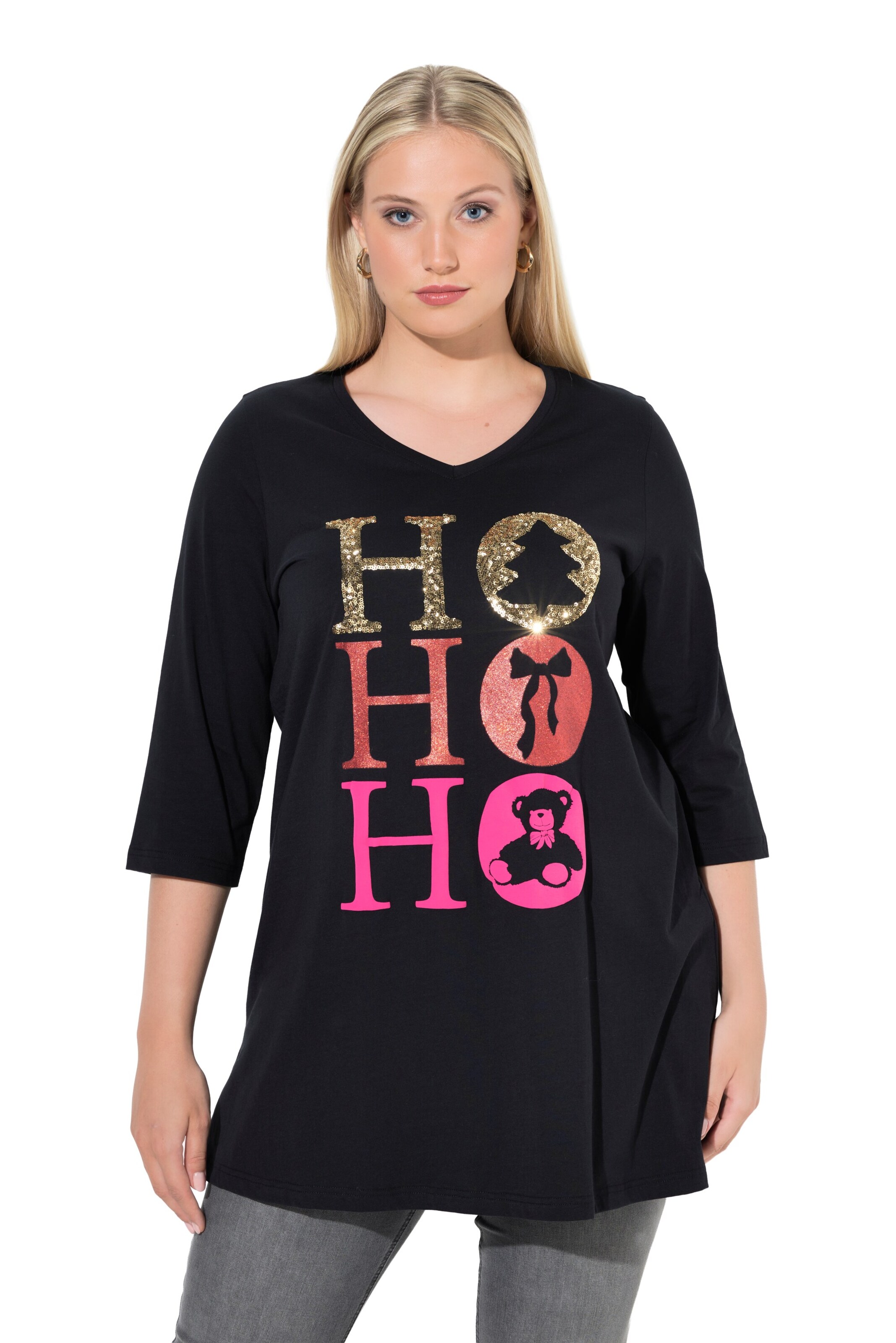 Ulla Popken Shirt in Black: front