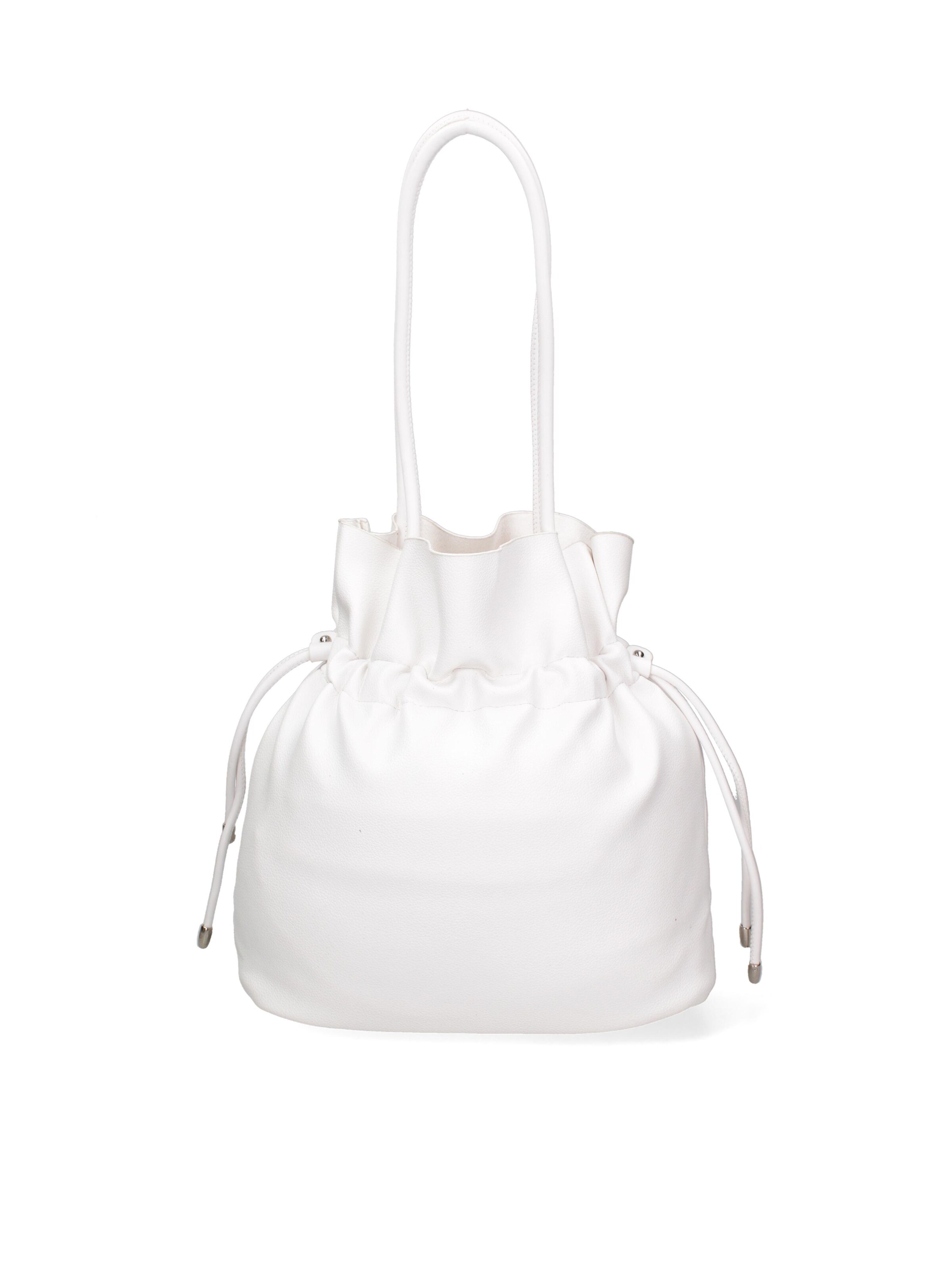 Borsa a spalla 'Borsa a Spalla Donna David Jones PVC con Zip e Manici Resina' di David Jones in bianco