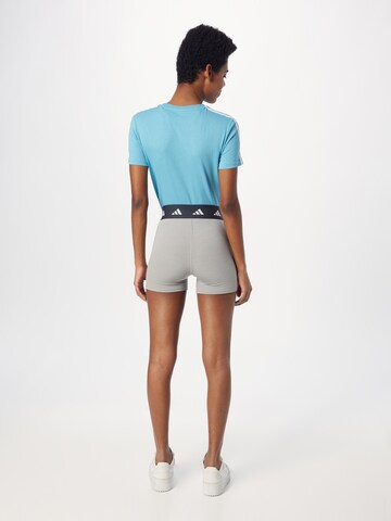 ADIDAS PERFORMANCE Skinny Spodnie sportowe 'Techfit' w kolorze szary