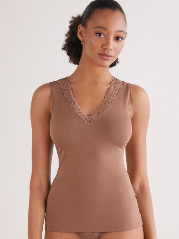 INTIMISSIMI Top 'Pretty Flowers' in Brown: front