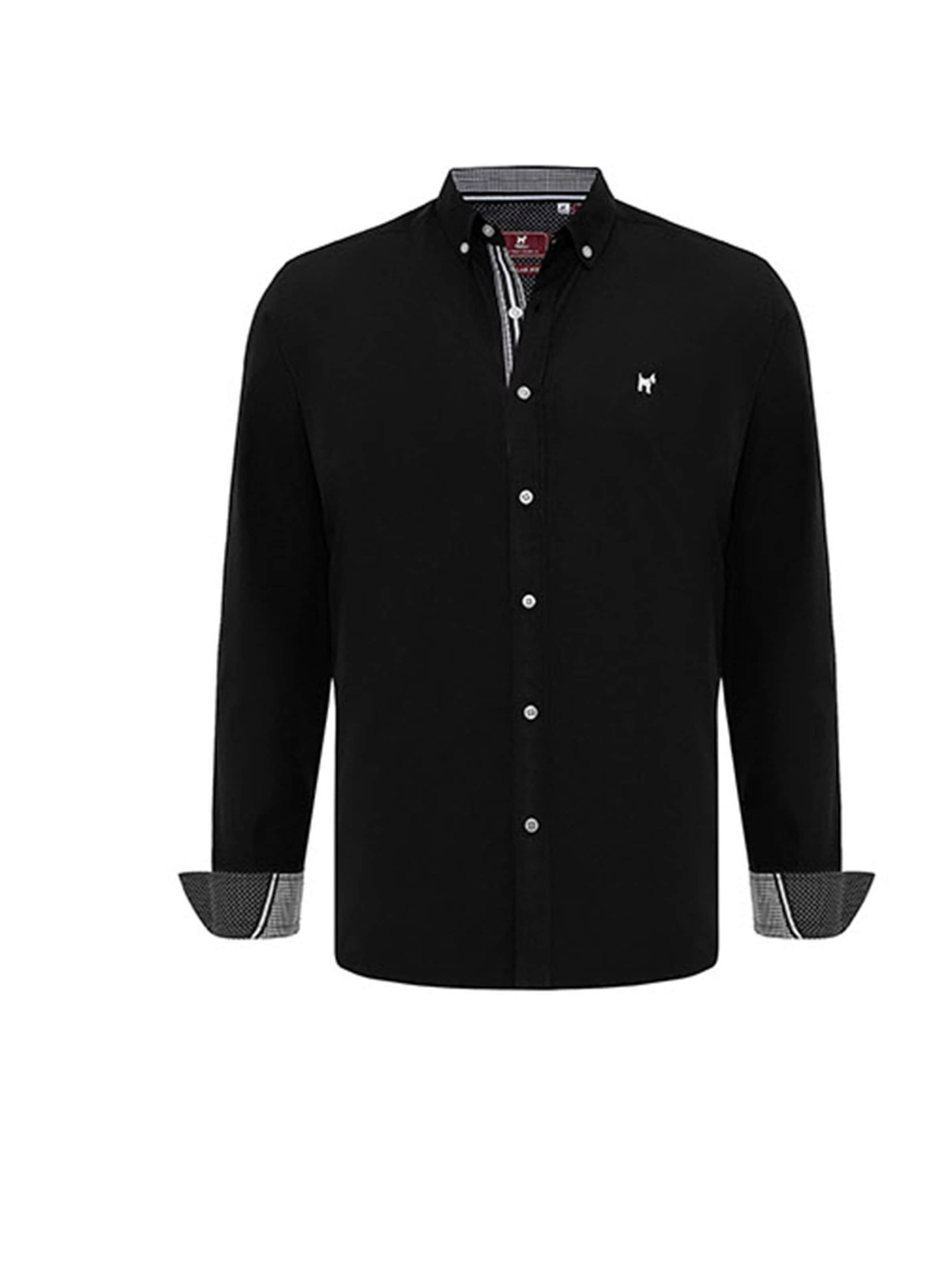 Williot Regular fit Button Up Shirt in Black: front