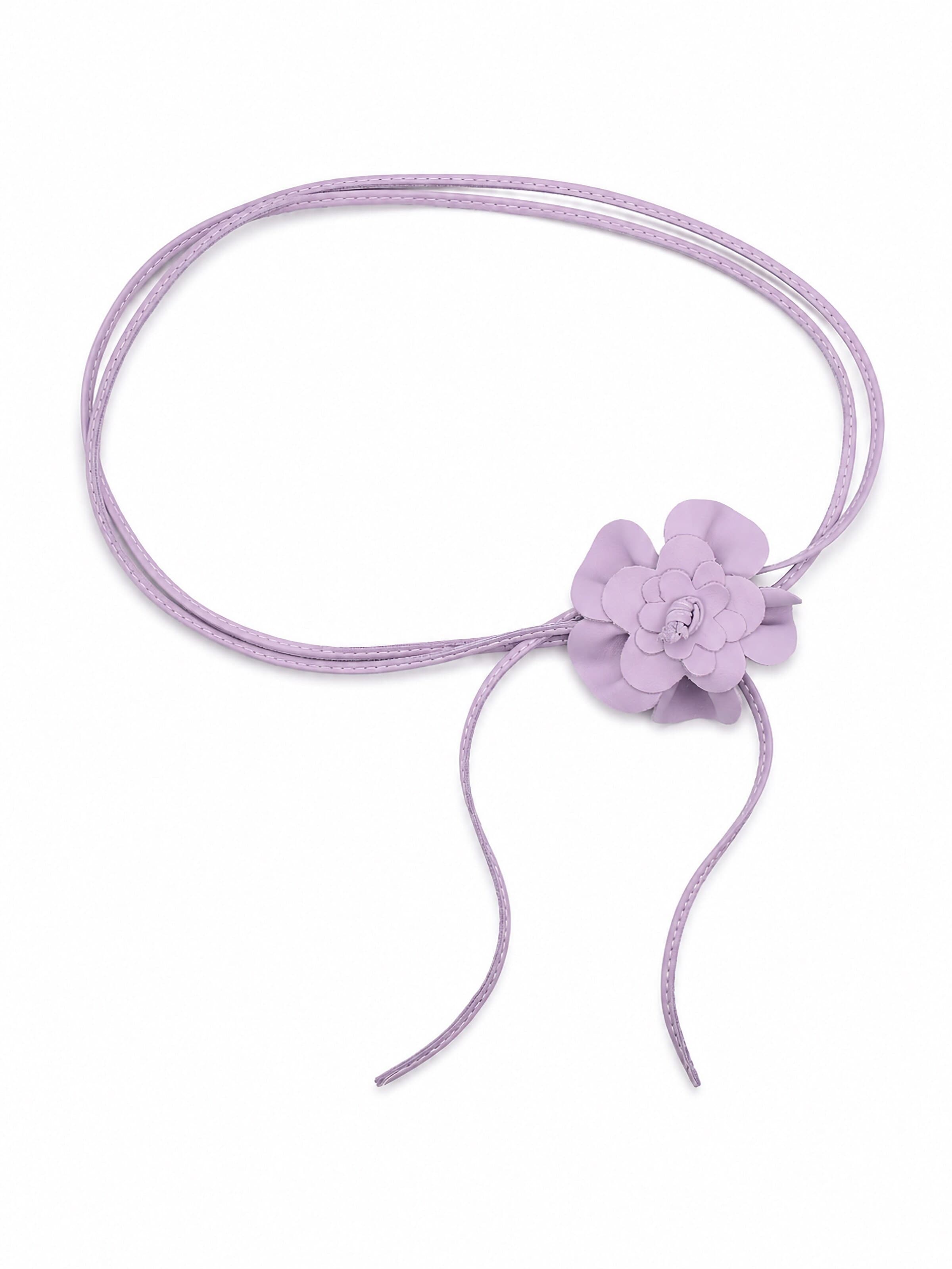 COLLEZIONE ALESSANDRO Gürtel 'Blüte'‌‌ in Lila: Vorderseite