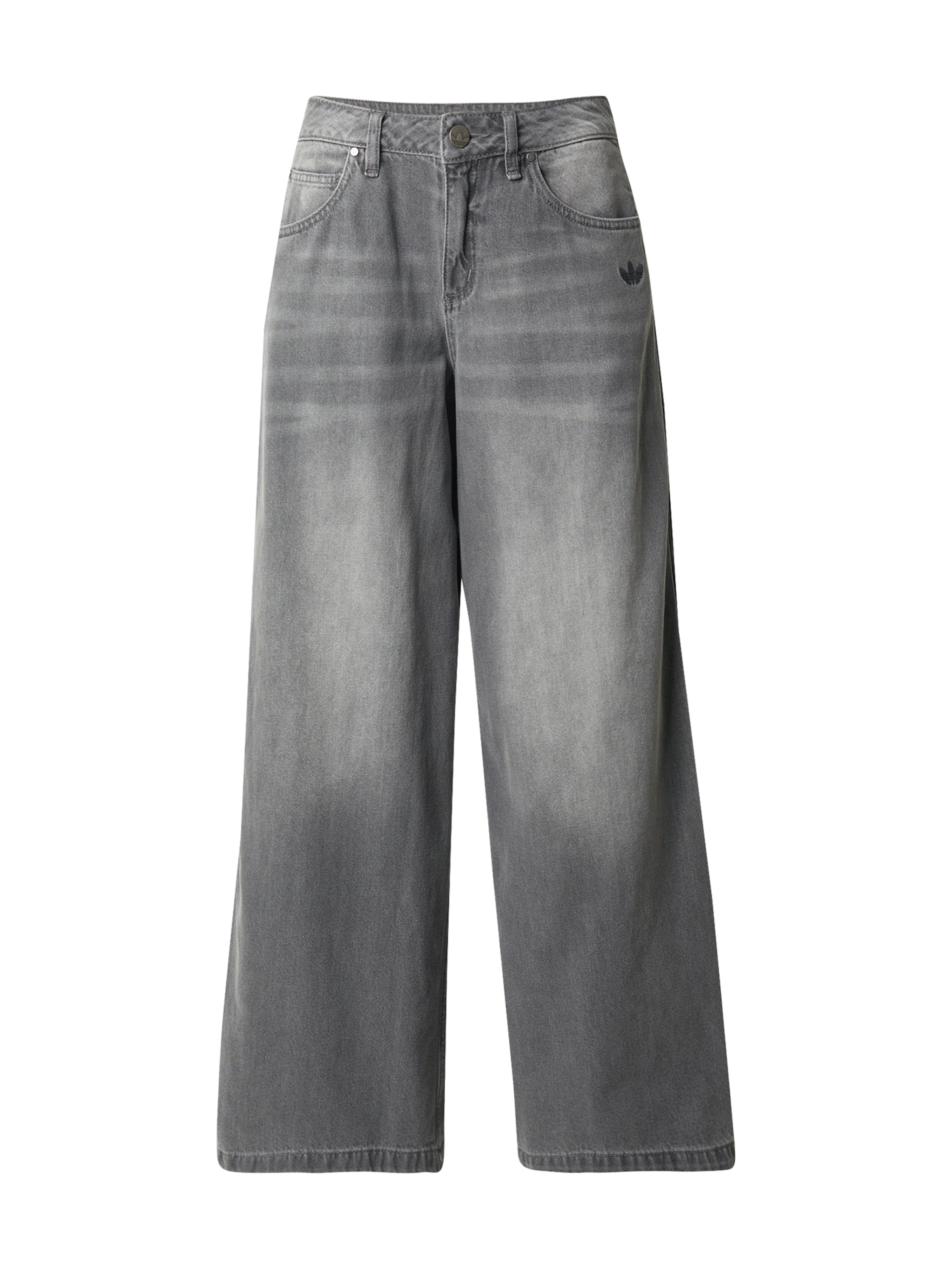 Wide leg Jeans de la ADIDAS ORIGINALS pe gri: față