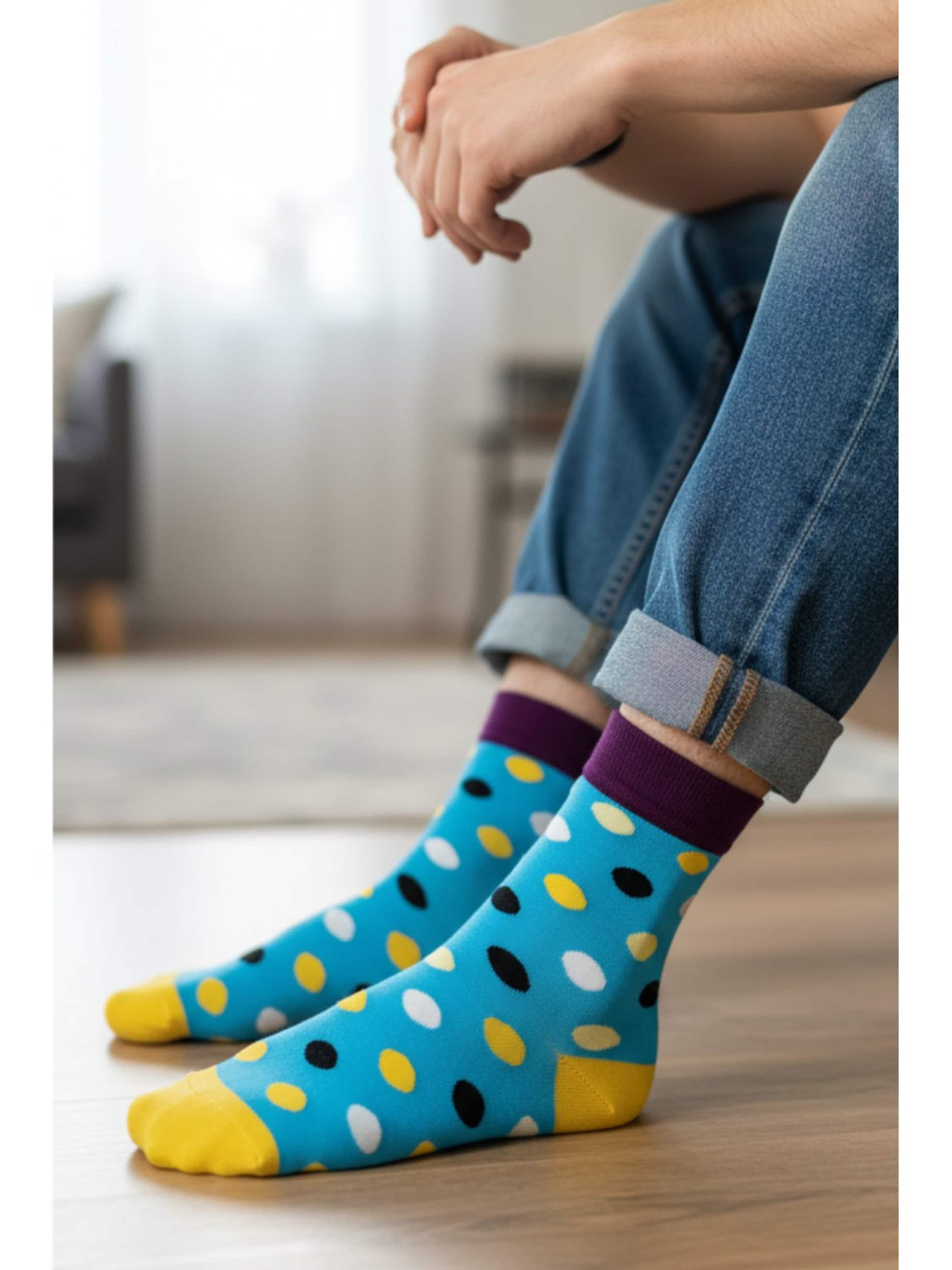 Sokisahtel - Calcetines 'POINT socks with dots for men' en azul
