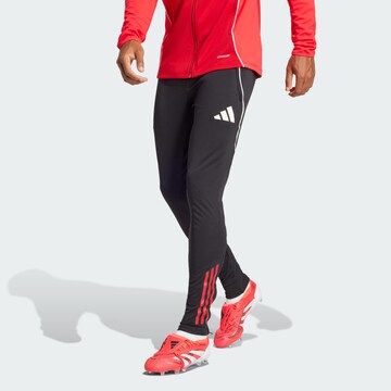 ADIDAS PERFORMANCE Slim fit Sports trousers 'Tiro 25' in Black: front