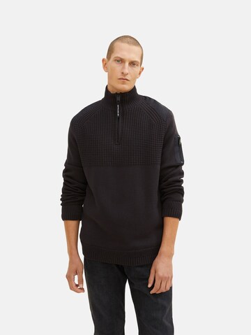 TOM TAILOR Pullover in Schwarz