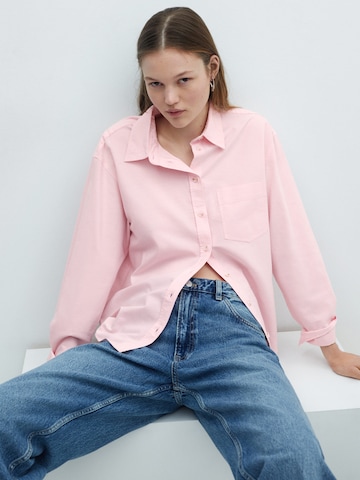 MANGO Blouse 'Marble' in Pink