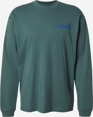 zaļš JACK WOLFSKIN Sporta krekls 'CONFIDENT': no priekšpuses