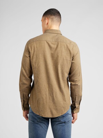 Casual Friday Regular fit Button Up Shirt 'Anton' in Brown