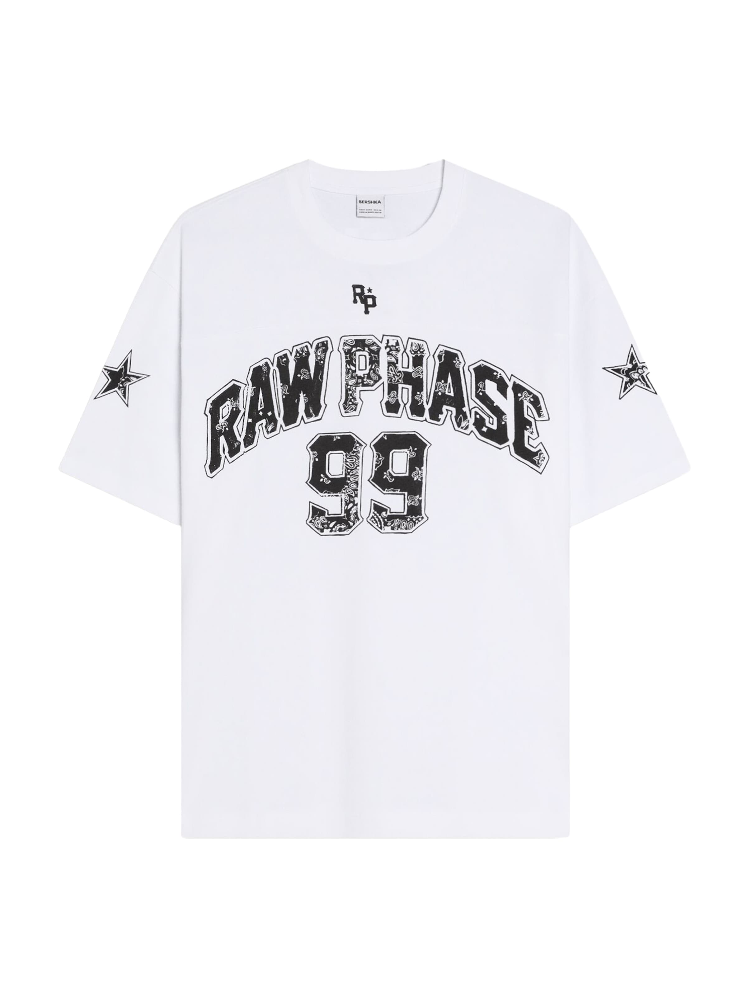 Bershka Paita värissä musta / offwhite, Tuotenäkymä