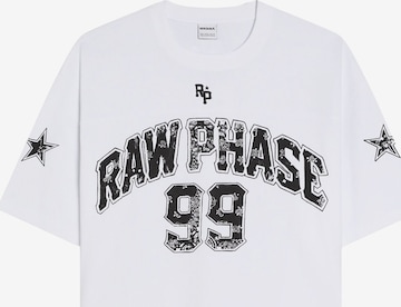 BershkaMajica - bijela boja: prednji dio