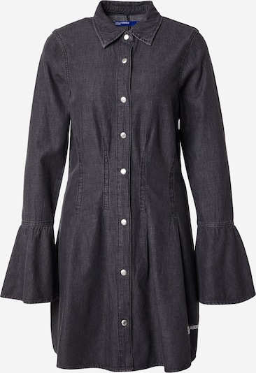 Palaidinės tipo suknelė iš KARL LAGERFELD JEANS, spalva – juodo džinso spalva / balta, Prekių apžvalga