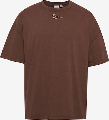 T-Shirt Karl Kani en marron : devant