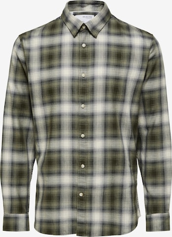 SELECTED HOMME Button Up Shirt 'Robin' in Green: front