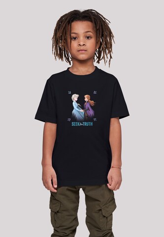 F4NT4STIC Shirt 'Disney Frozen 2 Elsa And Anna Seek The Truth' in Black: front