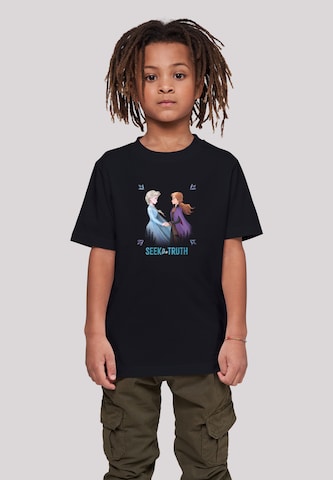 F4NT4STIC T-Shirt 'Disney Frozen 2 Elsa And Anna Seek The Truth' in Schwarz: predná strana