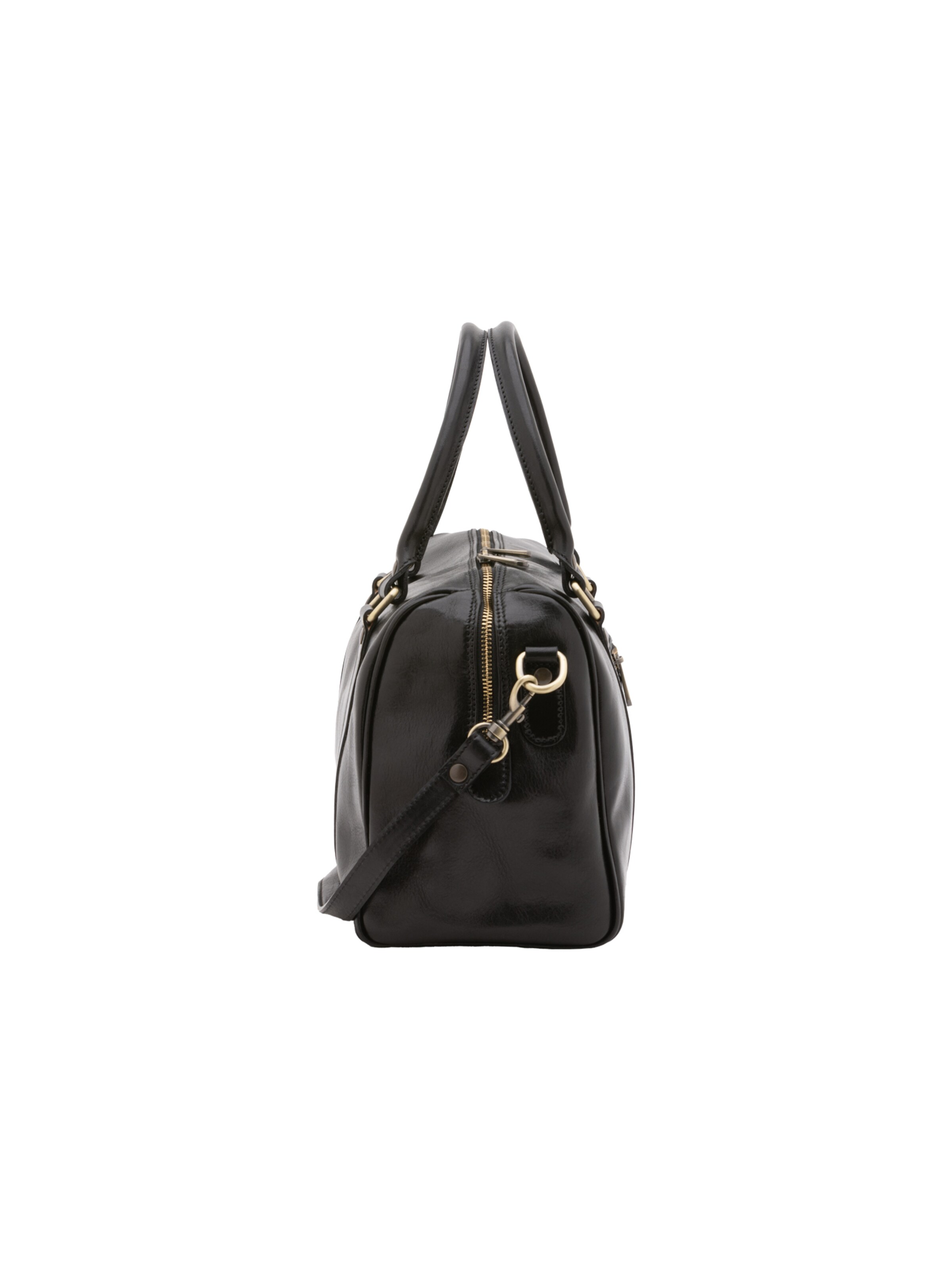 Borsa da viaggio 'Borsa a Bauletto Donna Pelle Vacchetta - Tracolla Rimovibile' di I Fratelli in nero