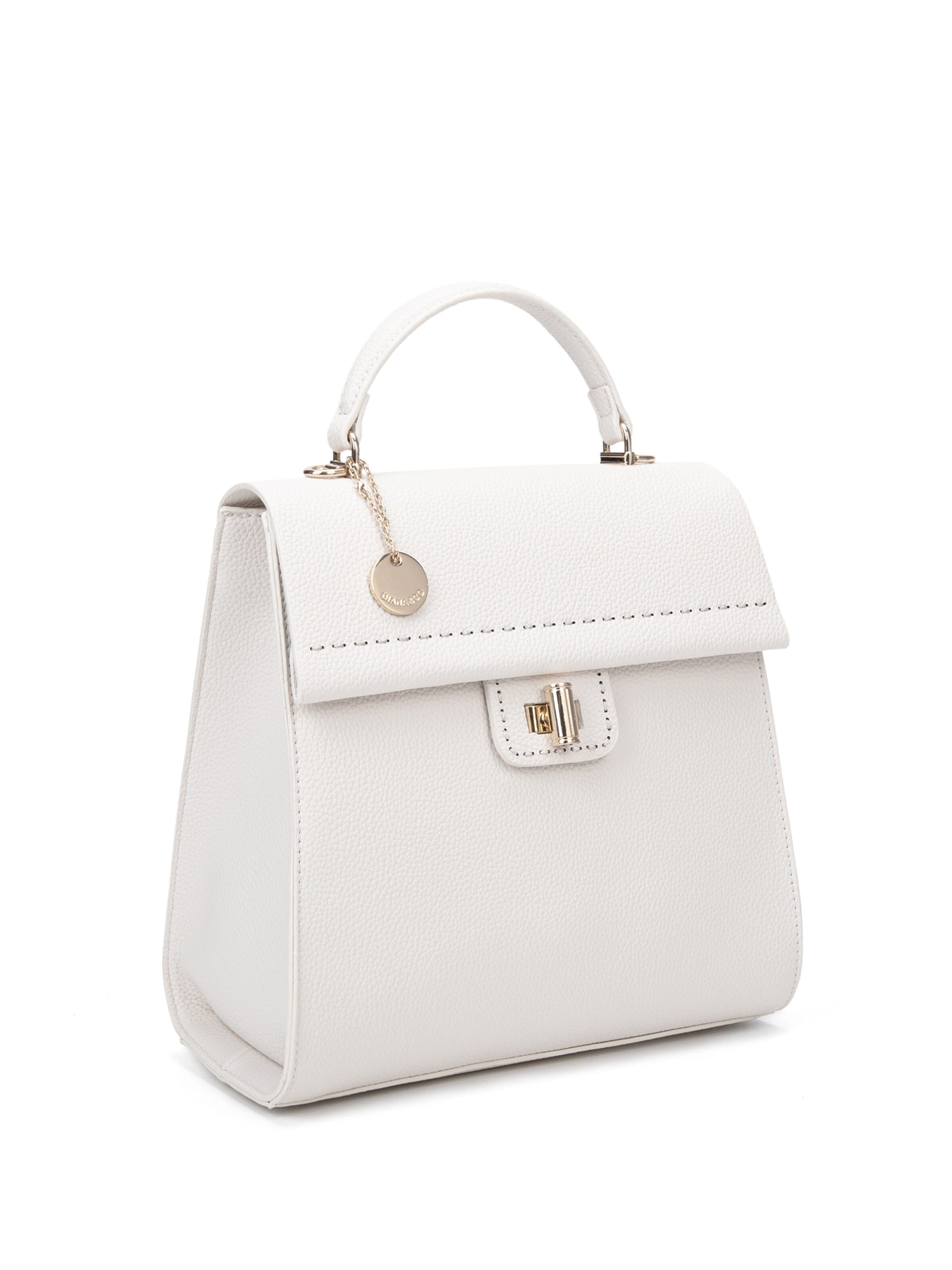 Zaino 'Zaino Donna Vegan Leather Diana & Co Firenze - Chiusura Girello Tracolla Regolabile' di Diana&Co. in grigio