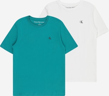 T-Shirt Calvin Klein Jeans en vert : devant