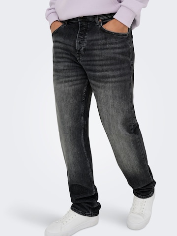 Only & Sons Regular Jeans 'ONSEdge' in Zwart: voorkant