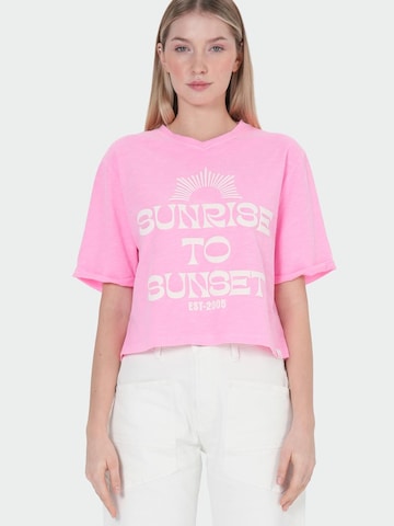 T-shirt M.O.D MIRACLE OF DENIM en rose