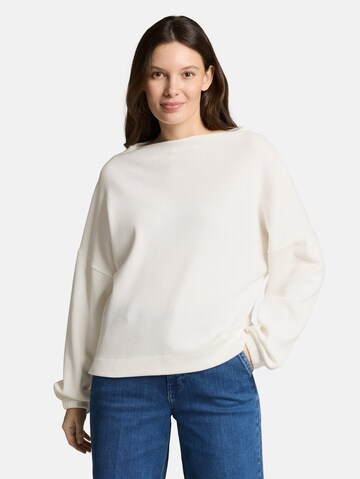 TOM TAILOR Sweatshirt in White: front